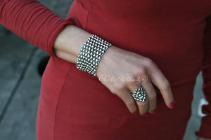 Silver Love SG Liquid Silver Mesh Bracelet | Sergio Gutierrez Bracelets Sergio Gutierrez Liquid Metal Jewelry 7" Small Nickel Silver 