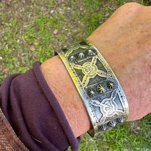 Silver Thunderbird Man's Bracelet | Yellowstone Spirit Southwest Collection Silver Bracelet Objects of Beauty Southwest 