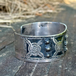 Silver Thunderbird Man's Bracelet | Yellowstone Spirit Southwest Collection Silver Bracelet Objects of Beauty Southwest 