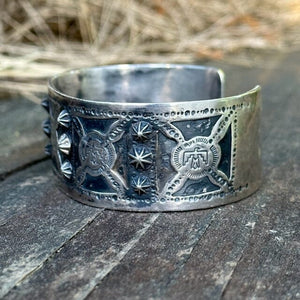 Silver Thunderbird Man's Bracelet | Yellowstone Spirit Southwest Collection Silver Bracelet Objects of Beauty Southwest 