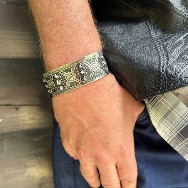 Silver Thunderbird Man's Bracelet | Yellowstone Spirit Southwest Collection Silver Bracelet Objects of Beauty Southwest 