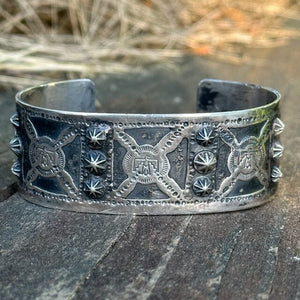 Silver Thunderbird Man's Bracelet | Yellowstone Spirit Southwest Collection Silver Bracelet Objects of Beauty Southwest 