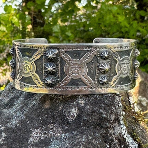 Silver Thunderbird Man's Bracelet | Yellowstone Spirit Southwest Collection Silver Bracelet Objects of Beauty Southwest 