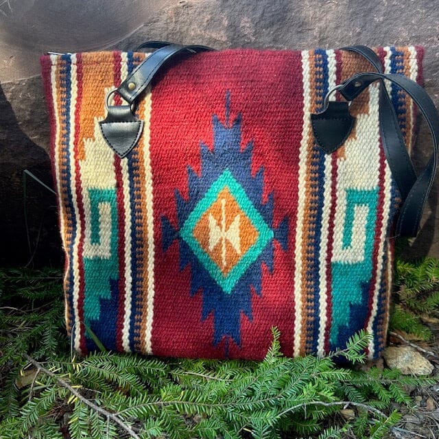 Sioux Handwoven Wool Southwestern Tote | Yellowstone Spirit Southwestern Collection Handwoven Wool Tote Objects of Beauty 