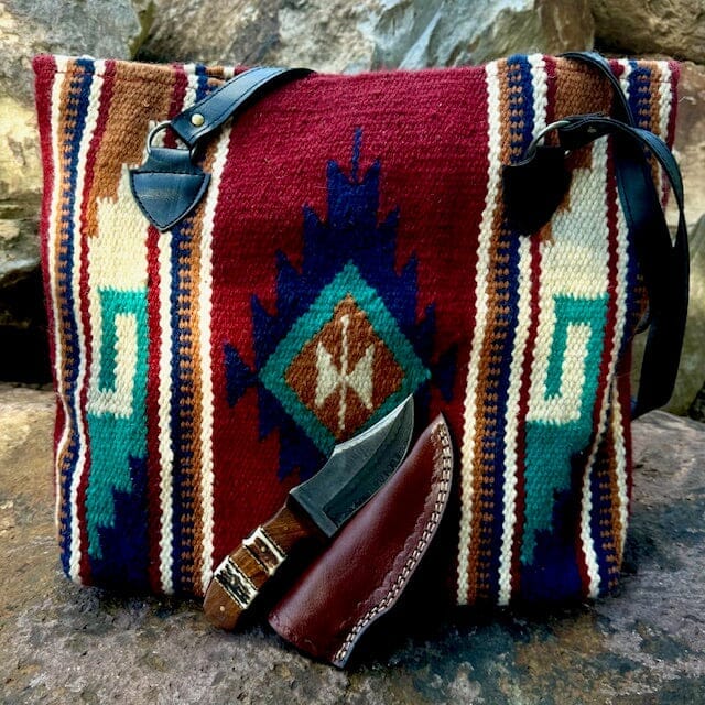 Sioux Handwoven Wool Southwestern Tote | Yellowstone Spirit Southwestern Collection Handwoven Wool Tote Objects of Beauty 