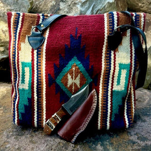 Sioux Handwoven Wool Southwestern Tote | Yellowstone Spirit Southwestern Collection Handwoven Wool Tote Objects of Beauty 