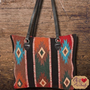 Six Diamonds Handwoven Wool Tote | Yellowstone Spirit Southwestern Collection Handwoven Bag Objects of Beauty Southwest 