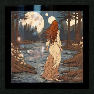 Sleepwalker | Andrea Record Fine Art | Yellowstone Spirit Southwestern Collection Painting Print Andrea Record Fine Art Framed Print 8x8inches (21x21cm) 