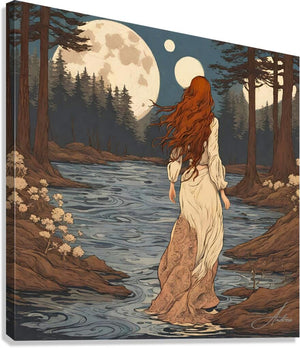 Sleepwalker | Andrea Record Fine Art | Yellowstone Spirit Southwestern Collection Painting Print Andrea Record Fine Art Giclée Stretched Canvas Print 8x8inches (21x21cm) 