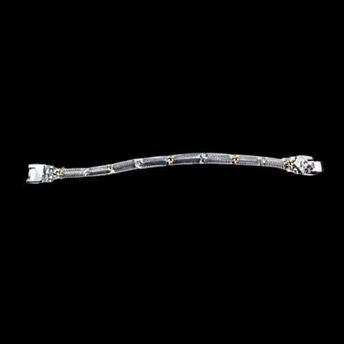 Slytherine Snake Bracelet w Gold and Zirconia Details liquid metal bracelet SG Liquid Metal 