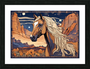 Something in the Air | Andrea Record Fine Art | Yellowstone Spirit Southwestern Collection Painting Print Andrea Record Fine Art Framed Print 8x5inches (21x13cm) 