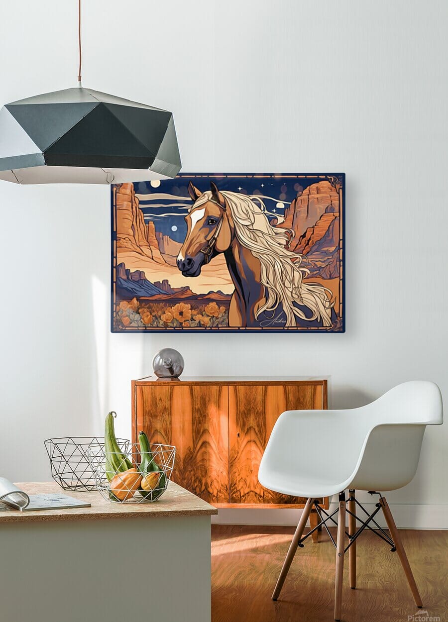 Something in the Air | Andrea Record Fine Art | Yellowstone Spirit Southwestern Collection Painting Print Andrea Record Fine Art HD Sublimation Metal Print 8x5inches (21x13cm) 