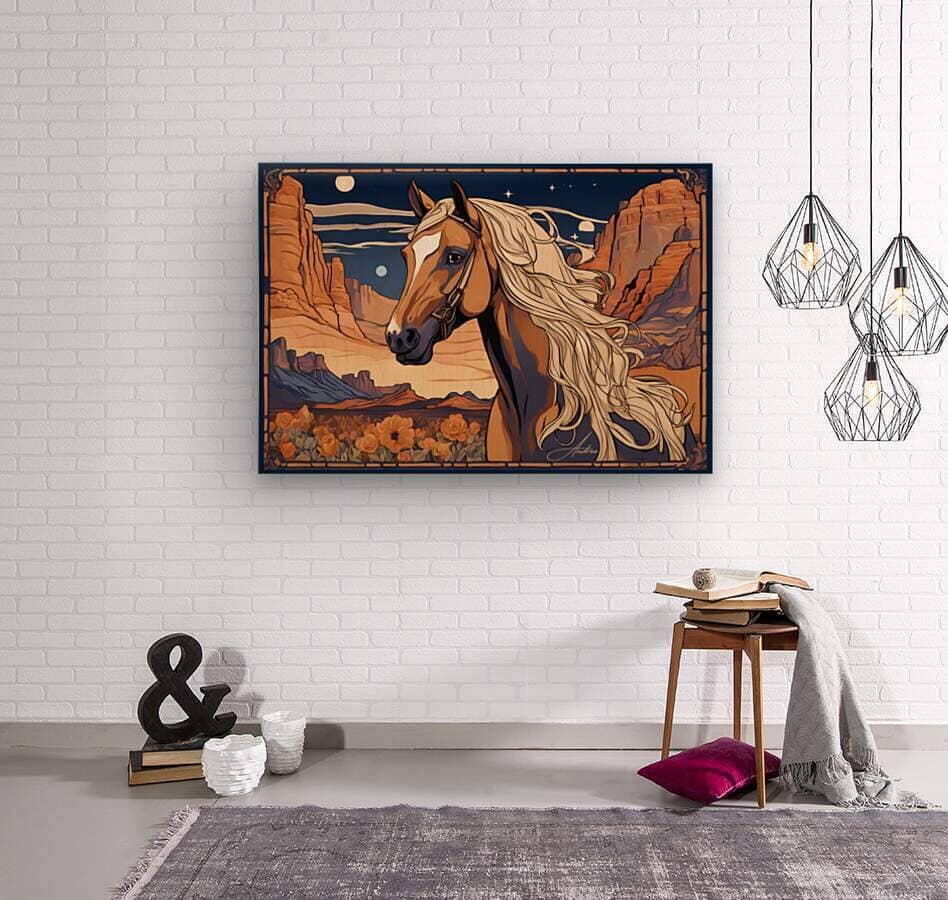 Something in the Air | Andrea Record Fine Art | Yellowstone Spirit Southwestern Collection Painting Print Andrea Record Fine Art Wood Print 8x5inches (21x13cm) 