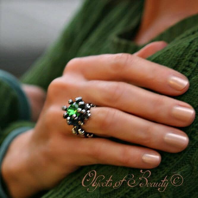 Sophia Ran Through The Woods SG Liquid Metal Mesh Ring rings Sergio Gutierrez Liquid Metal Jewelry 