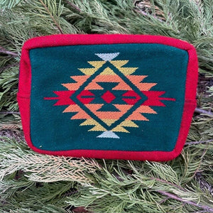 Southwestern Wool Cosmetic / Shaving Pouch or Clutch | Yellowstone Spirit Southwestern Collection Cosmetic Shaving Pouch ObjectsOfBeauty 