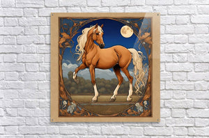 Starry Palomino Night | Andrea Record Fine Art | Yellowstone Spirit Southwestern Collection Painting Print Andrea Record Fine Art 