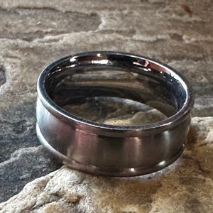 Steel Gridlock Titanium Ring by Luca Vale Objects of Beauty 