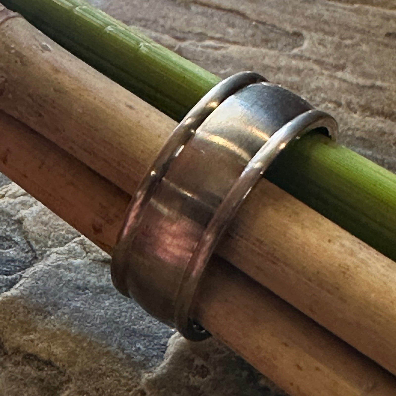 Steel Gridlock Titanium Ring by Luca Vale Objects of Beauty 
