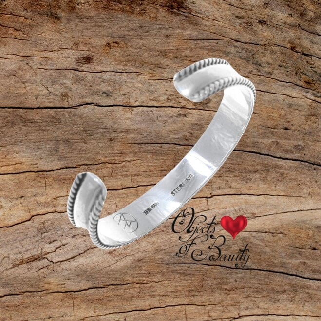 Sterling Silver Man's or Woman's Navajo Cuff Bracelet | Yelloswtone Spirit Southwestern Collection Cuff Bracelet Objects of Beauty Southwest 