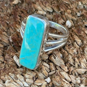 Straight Shooter Simple Bezel Beth Dutton Turquoise Ring | Yellowstone Spirit Southwestern Collection Turquoise Ring Objects of Beauty Southwest 