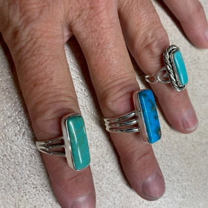 Slender Turquoise Beth Dutton Ring | Yellowstone Spirit Southwestern Collection Turquoise Ring Objects of Beauty Southwest 