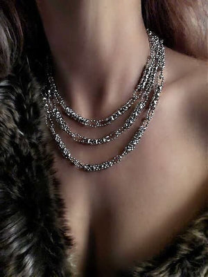 The Chain SG Liquid Metal Rope Necklace Necklaces Sergio Gutierrez Liquid Metal Jewelry 