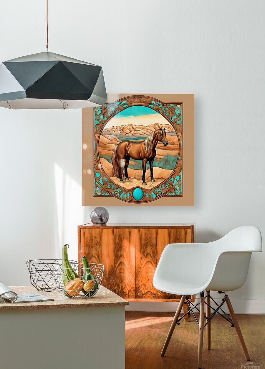 The Keepsake | Andrea Record Fine Art | Yellowstone Spirit Southwestern Collection Painting Print Andrea Record Fine Art HD Sublimation Metal Print 8x8inches (21x21cm) 