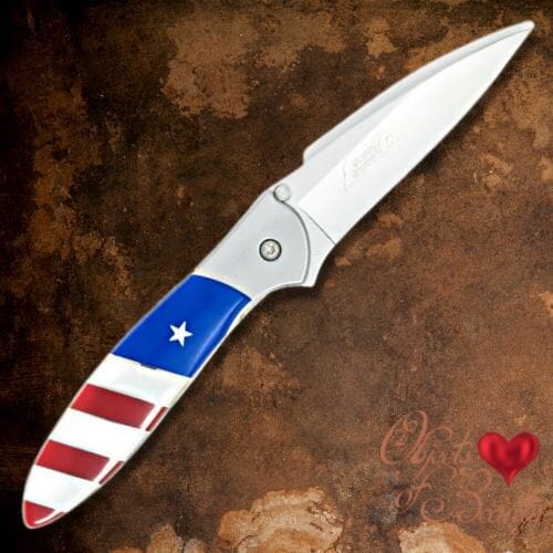 The Patriot 4" Kershaw American Flag Plain Blade Knife | Yellowstone Spirit Southwestern Collection Pocket Folders Santa Fe Stoneworks 