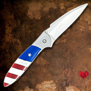 The Patriot 4" Kershaw American Flag Plain Blade Knife | Yellowstone Spirit Southwestern Collection Pocket Folders Santa Fe Stoneworks 