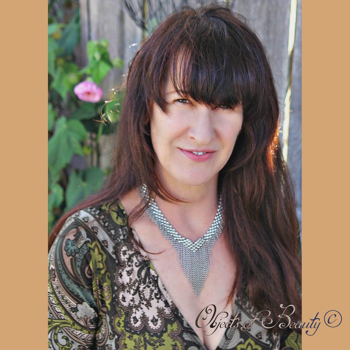 The Search SG Liquid Metal Fringe Necklace Necklaces Sergio Gutierrez Liquid Metal Jewelry 