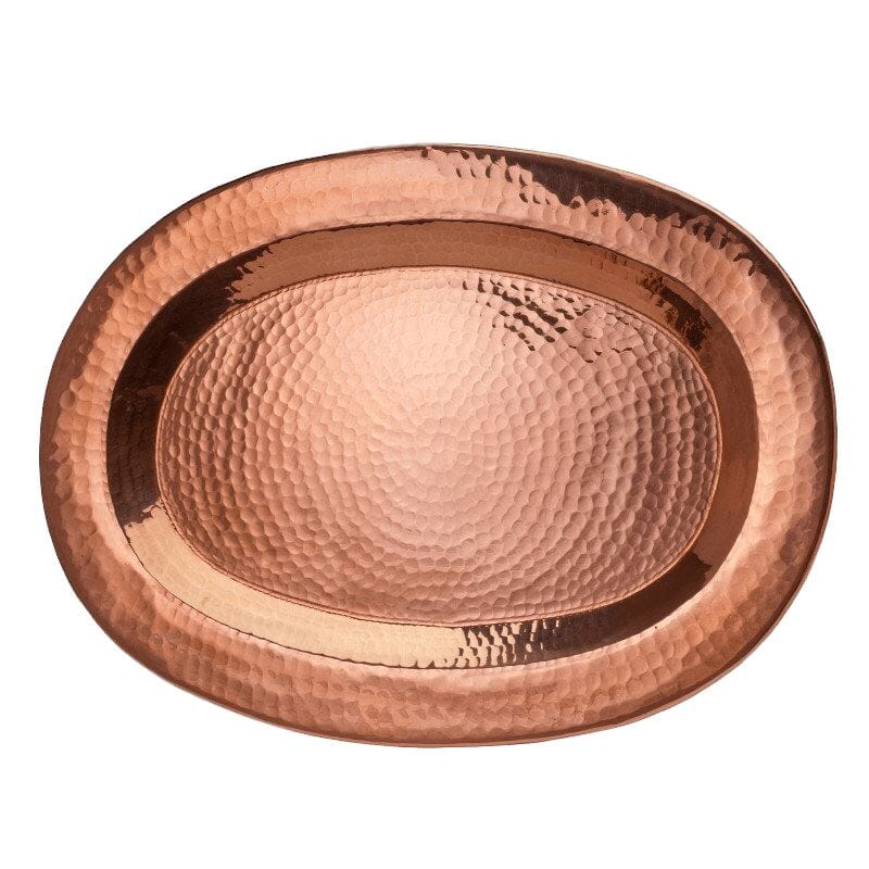 Thessaly Oval Copper Platter 16" x 11" | Sertodo Copper | Yellowstone Spirit Southwestern Collection Copper Platter Sertodo Copper 