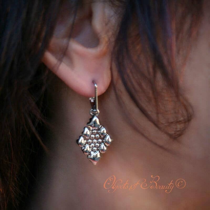 Thyme Earrings | SG Liquid Silver Jewelry Earrings Sergio Gutierrez Liquid Metal Jewelry 