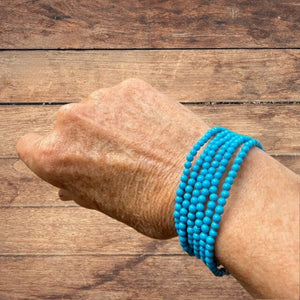 Turquoise Colored Stretch Bracelet / Howlite | Yellowstone Spirit Southwestern Collection Turquoise Bracelet Objects of Beauty Southwest 