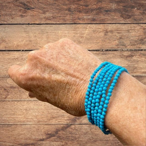 Turquoise Colored Stretch Bracelet / Howlite | Yellowstone Spirit Southwestern Collection Turquoise Bracelet Objects of Beauty Southwest 