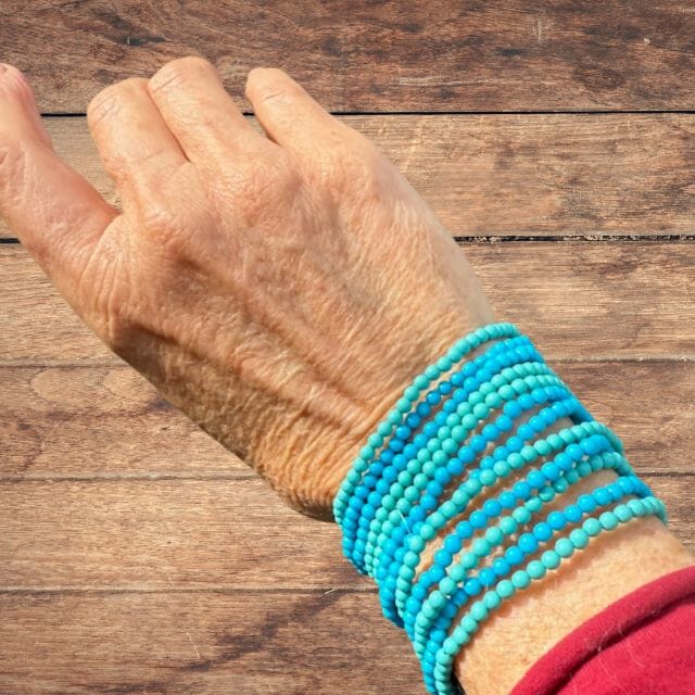 Turquoise Colored Stretch Bracelet / Howlite | Yellowstone Spirit Southwestern Collection Turquoise Bracelet Objects of Beauty Southwest 