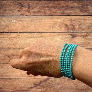 Turquoise Colored Stretch Bracelet / Howlite | Yellowstone Spirit Southwestern Collection Turquoise Bracelet Objects of Beauty Southwest 