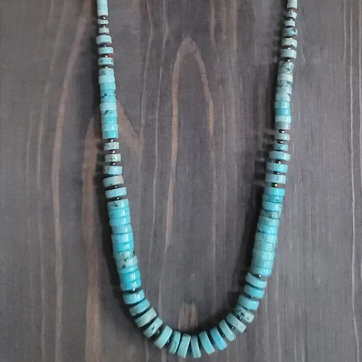 Turquoise Graduated Disc Necklace | Yellowstone Spirit Southwestern Collection Turquoise Necklace Objects of Beauty Southwest 