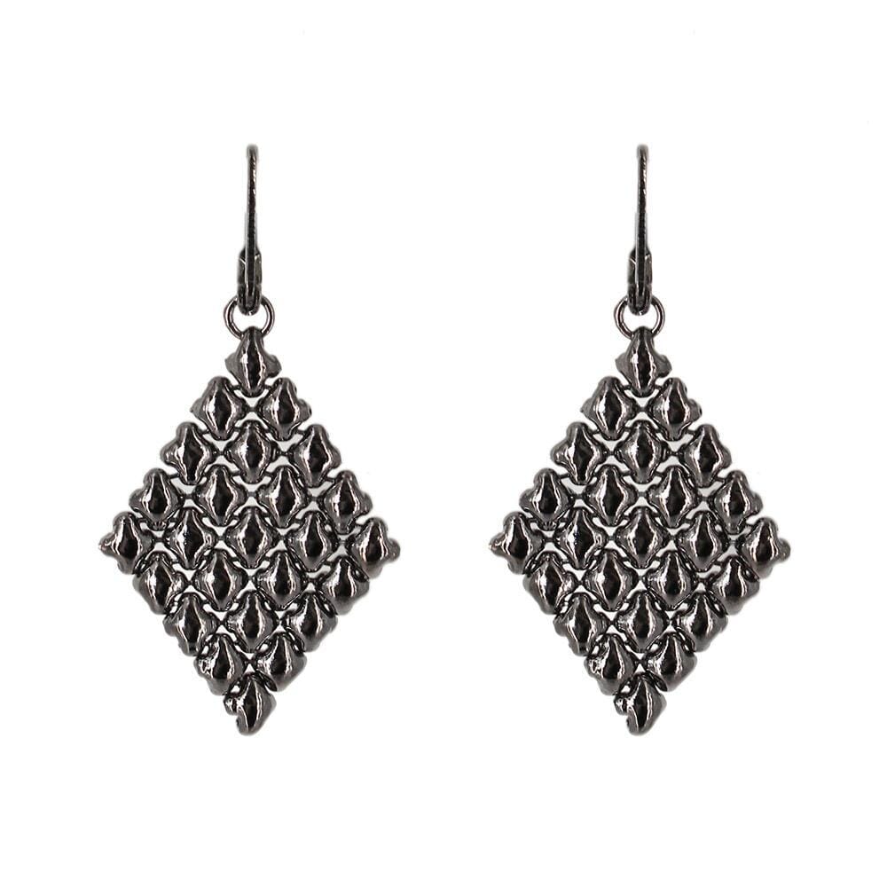 Twenty Five Times Black Chrome SG Liquid Metal Earrings Earrings Sergio Gutierrez Liquid Metal Jewelry 