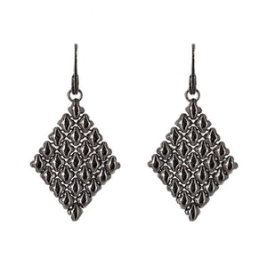 Twenty Five Times Black Chrome SG Liquid Metal Earrings Earrings Sergio Gutierrez Liquid Metal Jewelry 