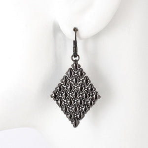 Twenty Five Times Black Chrome SG Liquid Metal Earrings Earrings Sergio Gutierrez Liquid Metal Jewelry 