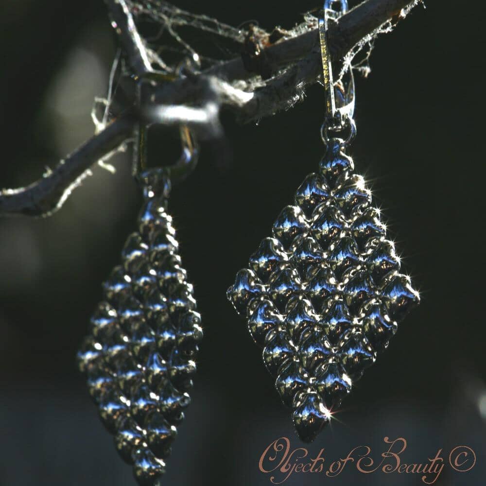 Twenty Five Times SG Liquid Metal Earrings Earrings Sergio Gutierrez Liquid Metal Jewelry 