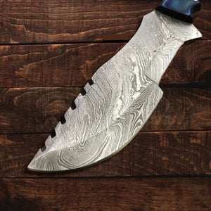 Ultimate Rugged Damascus Tracker Knife | Yellowstone Spirit Southwestern Collection Damascus Knife Objects of Beauty Southwest 