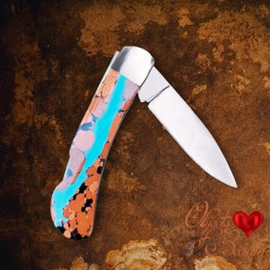 Vein Turquoise 3" Santa Fe Stoneworks Plain Blade Knife | Yellowstone Spirit Southwestern Collection Knife Santa Fe Stoneworks 