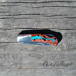 Vein Turquoise 3" Santa Fe Stoneworks Plain Blade Knife | Yellowstone Spirit Southwestern Collection Knife Santa Fe Stoneworks 
