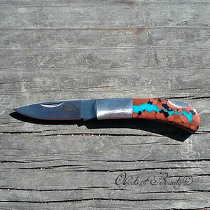 Vein Turquoise 3" Santa Fe Stoneworks Plain Blade Knife | Yellowstone Spirit Southwestern Collection Knife Santa Fe Stoneworks 