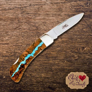 Vein Turquoise 3" Santa Fe Stoneworks Plain Blade Knife | Yellowstone Spirit Southwestern Collection Knife Santa Fe Stoneworks 