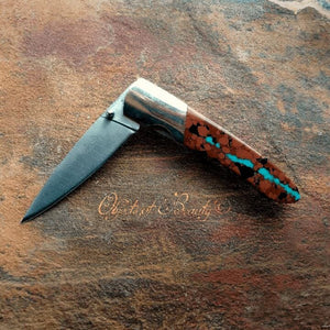 Vein Turquoise 4" Plain Blade | Santa Fe Stoneworks | Yellowstone Spirit Southwestern Collection Knives Santa Fe Stoneworks 