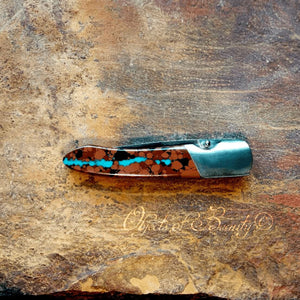 Vein Turquoise 4" Plain Blade | Santa Fe Stoneworks | Yellowstone Spirit Southwestern Collection Knives Santa Fe Stoneworks 