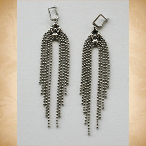 Waterfall SG Liquid Metal Fringe Earrings Earrings Sergio Gutierrez Liquid Metal Jewelry 