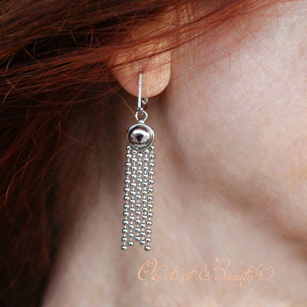 Why The Moon? SG Liquid Metal Earrings Earrings Sergio Gutierrez Liquid Metal Jewelry 